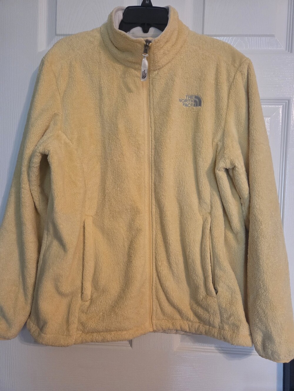 The North Face Women's XL Yellow Teddy Fleece Jacket Zipper Closure Fall Time